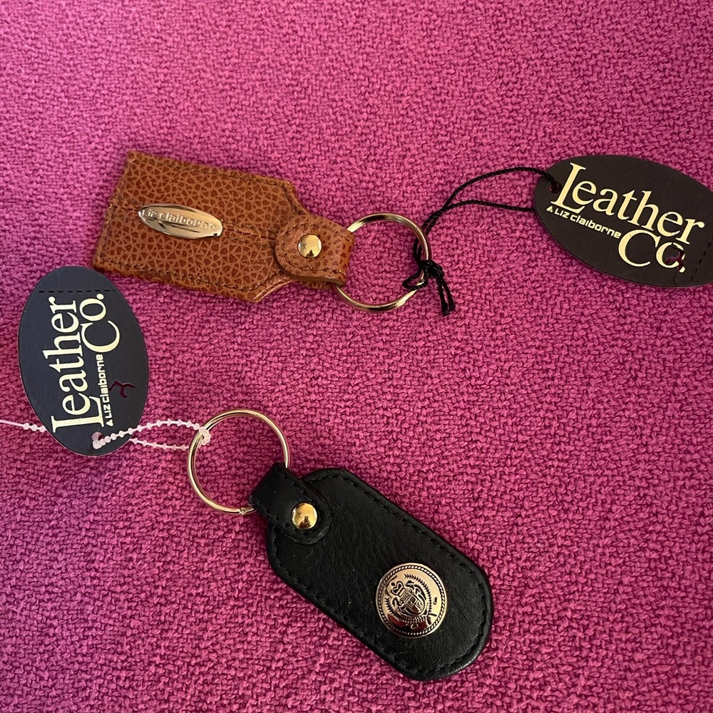Liz Claiborne pair of leather key chain.